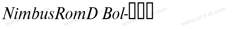 NimbusRomD Bol字体转换 NimbusRomD Bol字体转换